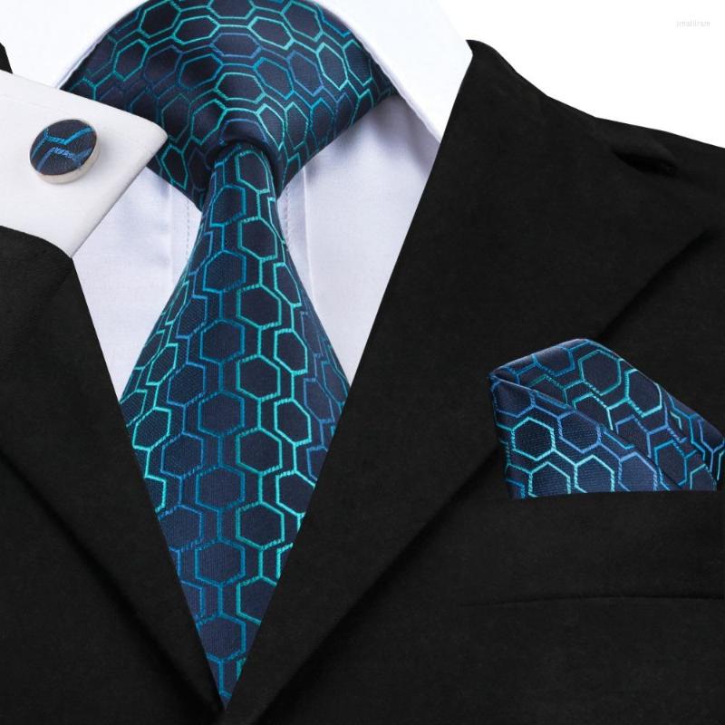 Bow Ties SN-534 Darkblue Green Gradually Changed Geometric Tie Hanky Cufflinks Sets Men's Silk For Men Formal Wedding Party
Bow Ties SN-534 Darkblue Green Gradually Changed Geometric Tie Hanky Cufflinks Sets Men's Silk For Men Formal Wedding Party