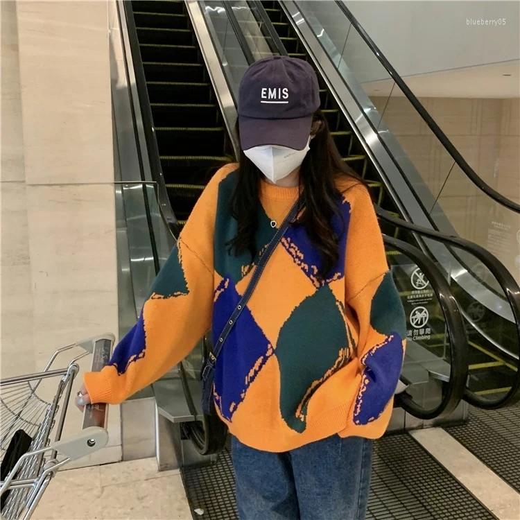 Women's Sweaters Casual Argyle Loose Sweater For Women Autumn Winter Streetwear O Neck Pullover Knitting Top Ladies School Style Jumpers, Red
Women's Sweaters Casual Argyle Loose Sweater For Women Autumn Winter Streetwear O Neck Pullover Knitting Top Ladies School Style Jumpers, Red