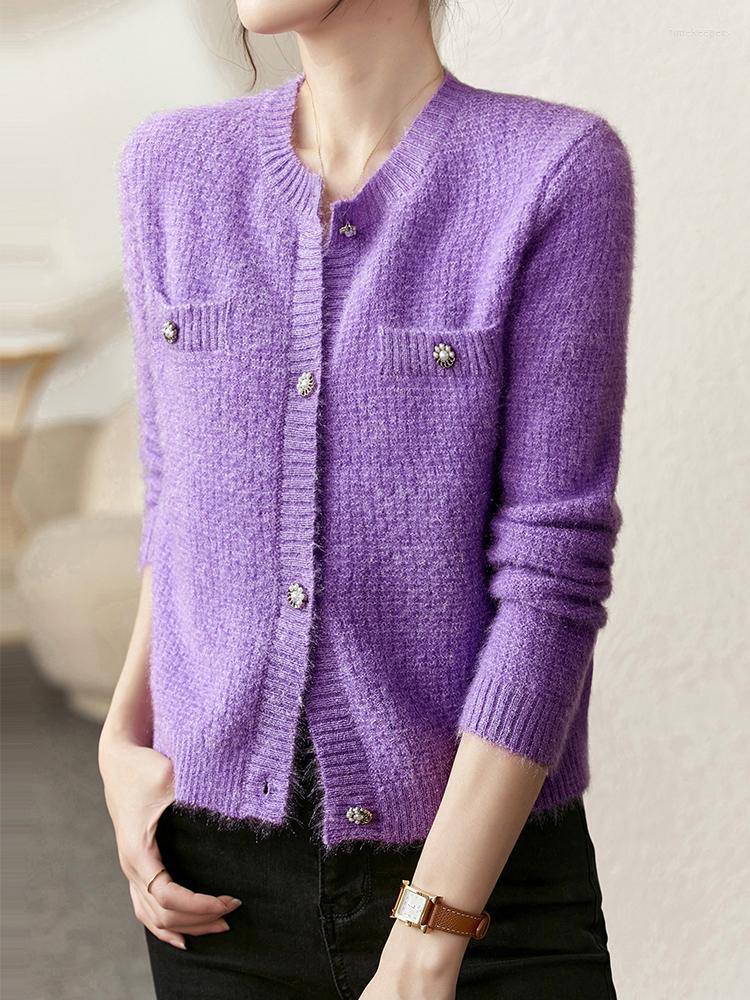 Women' Knits Vimly Short Cardigan Knit Coat Women' Soft Warm Knitted Top 2022 Fashion Korean Elegant Office Ladies Sweater 71000, Lavender purple
Women' Knits Vimly Short Cardigan Knit Coat Women' Soft Warm Knitted Top 2022 Fashion Korean Elegant Office Ladies Sweater 71000, Lavender purple