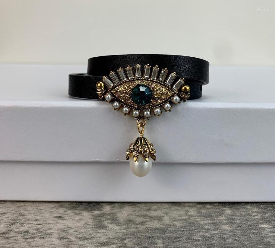 Choker Brand Fashion Jewelry For Women Leather Punk Eye Gold Zirconia Bracelet Vintage Design Party Gifts Girls
Choker Brand Fashion Jewelry For Women Leather Punk Eye Gold Zirconia Bracelet Vintage Design Party Gifts Girls