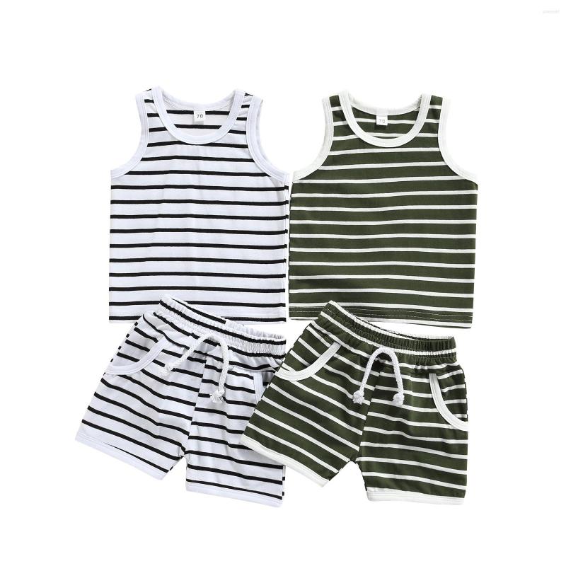 Clothing Sets 2022 0-3Y Baby Boy Summer Striped Print Sleeveless Tank Tops Elastic Waist Shorts Set Casual Outfits 2pcs
Clothing Sets 2022 0-3Y Baby Boy Summer Striped Print Sleeveless Tank Tops Elastic Waist Shorts Set Casual Outfits 2pcs