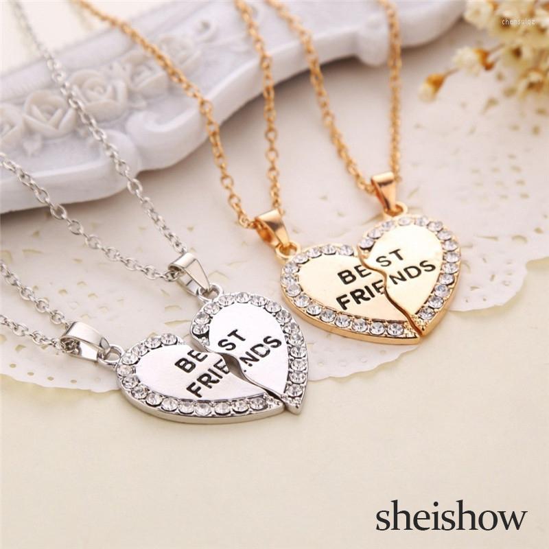 Pendant Necklaces Sheishow Friendship Necklace For Women Heart Splicing Metal Inlaid Rhinestone Design Friend Clavicle Chain Jewelry
Pendant Necklaces Sheishow Friendship Necklace For Women Heart Splicing Metal Inlaid Rhinestone Design Friend Clavicle Chain Jewelry
