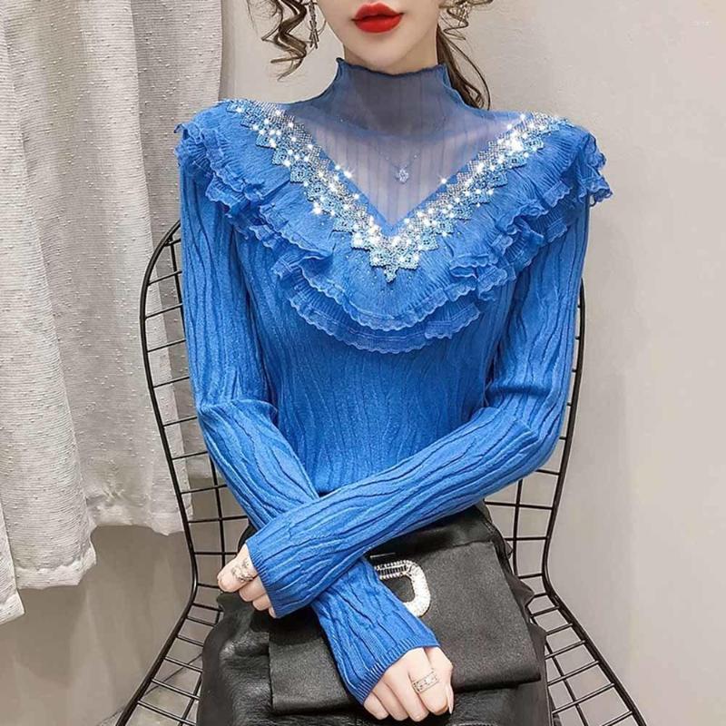 Women' Sweaters Autumn Winter Lace Mesh Diamond Sexy Turtleneck Women Sweater Elegant Female Knitted Pullovers Stretched Jumpers Femme, Black
Women' Sweaters Autumn Winter Lace Mesh Diamond Sexy Turtleneck Women Sweater Elegant Female Knitted Pullovers Stretched Jumpers Femme, Black