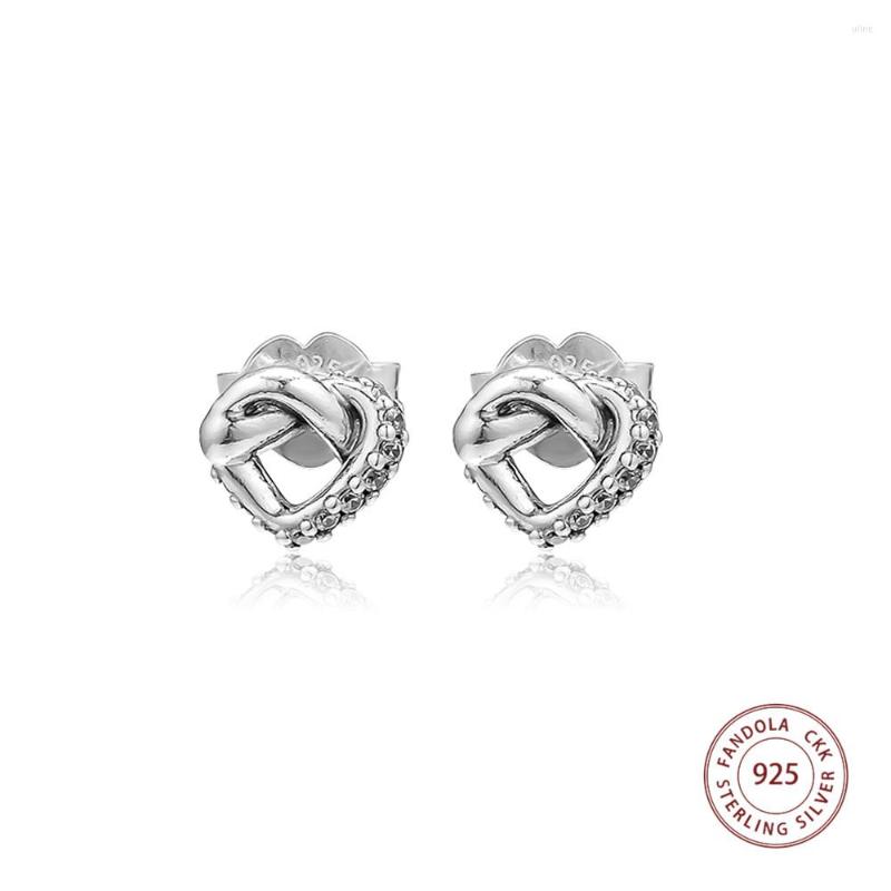 Stud Earrings 925 Sterling Silver Knotted Heart For Women Sterling-Silver-Jewelry Wedding Fashion Jewelry Ear Brincos
Stud Earrings 925 Sterling Silver Knotted Heart For Women Sterling-Silver-Jewelry Wedding Fashion Jewelry Ear Brincos