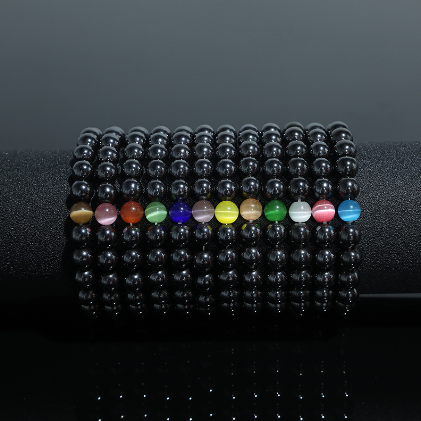 Strand Black Hematite Opal Beaded Bracelet Cat's Eye Bead Adjustable Bracelets for Women Men Fashion Jewelry
Strand Black Hematite Opal Beaded Bracelet Cat's Eye Bead Adjustable Bracelets for Women Men Fashion Jewelry