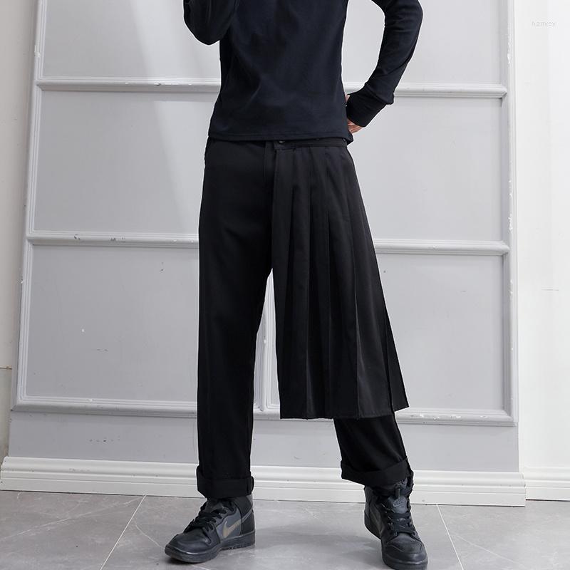 Men's Pants Nine-point Spring Mens Black Fake 2 Pieces Of Irregular Slim Young People Street Male Personality Plus Size Trousers
Men's Pants Nine-point Spring Mens Black Fake 2 Pieces Of Irregular Slim Young People Street Male Personality Plus Size Trousers