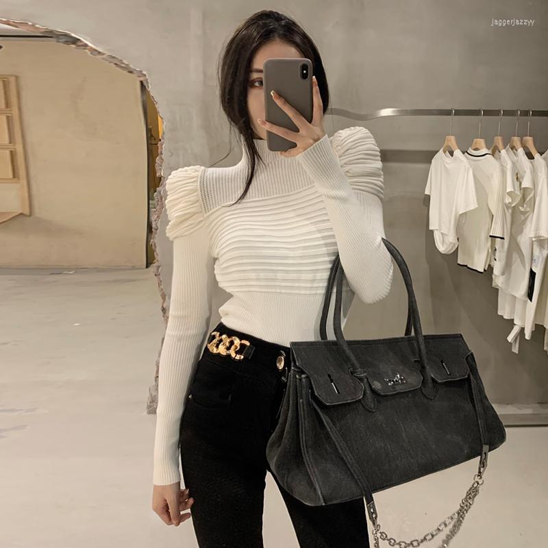 Women's Sweaters Spring Turtleneck Puff Sleeve Woman Sweater Solid Slim Sexy 2022 Mujer Sueteres Vintage Korean Autumn Pull Femme, Black
Women's Sweaters Spring Turtleneck Puff Sleeve Woman Sweater Solid Slim Sexy 2022 Mujer Sueteres Vintage Korean Autumn Pull Femme, Black