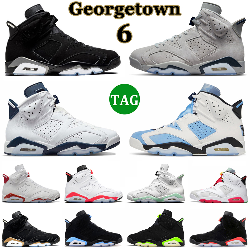 Jumpman 6 Basketball Shoes Men Women 6s Georgetown UNC Midnight Navy British Khaki Black Infrared Red Oreo Metallic Sliver Mens Trainers, Box
Jumpman 6 Basketball Shoes Men Women 6s Georgetown UNC Midnight Navy British Khaki Black Infrared Red Oreo Metallic Sliver Mens Trainers, Box