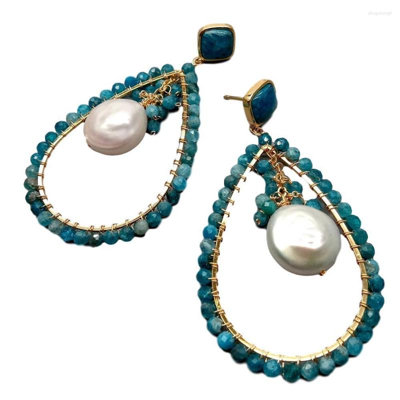 Dangle Earrings YYGEM Natural Round Blue Apatite White Coin Pearl Teardrop Studs Wrap
Dangle Earrings YYGEM Natural Round Blue Apatite White Coin Pearl Teardrop Studs Wrap