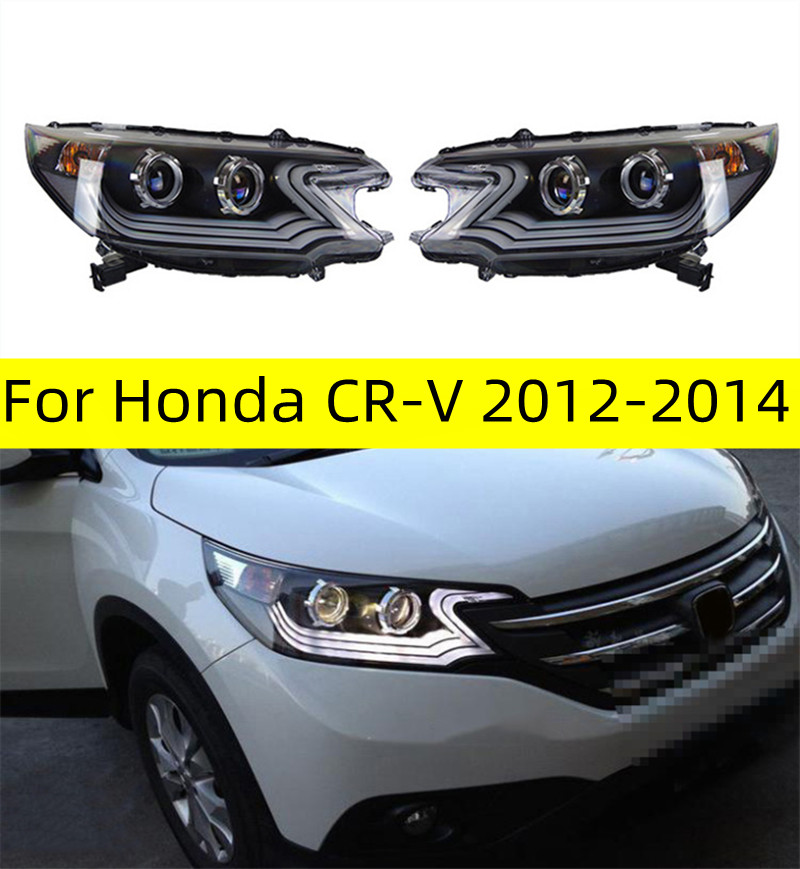 Car Styling LED Headlight for Honda CRV 2012-2014 DRL Double Lens Hid Bi Xenon Running Lights Auto Accessories