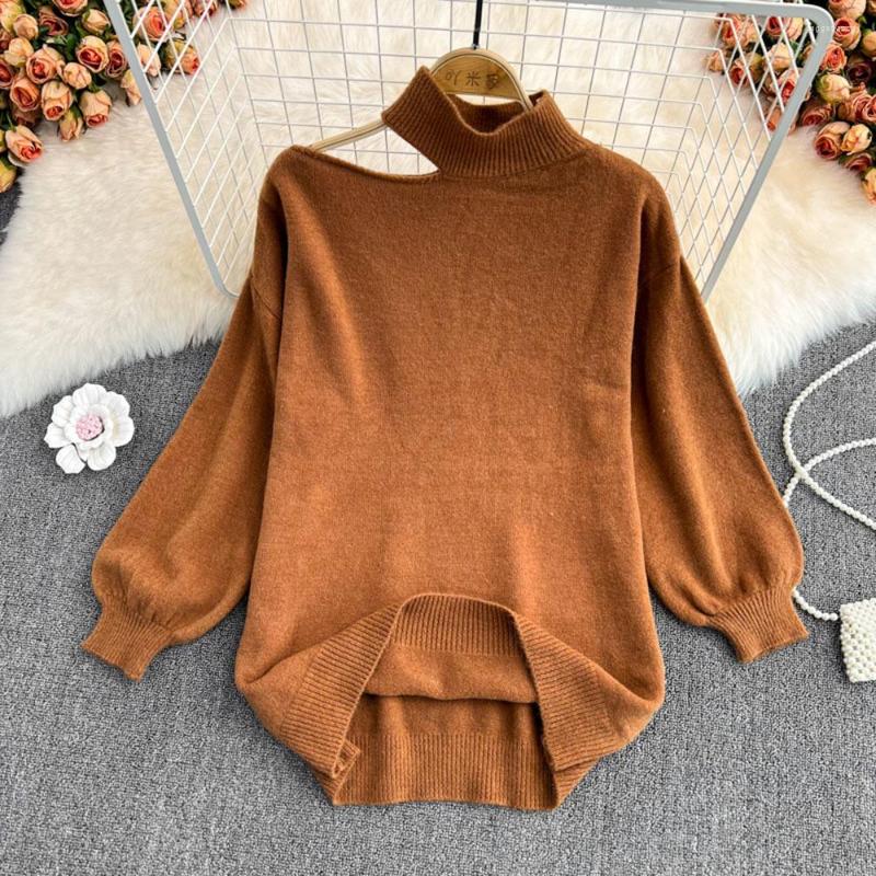 Women's Sweaters Knitted Sweater Women Halter Turtleneck KniWinter Jumper Korean Pullover Cold Shoulder Clothes Loose Outerwear, Black
Women's Sweaters Knitted Sweater Women Halter Turtleneck KniWinter Jumper Korean Pullover Cold Shoulder Clothes Loose Outerwear, Black