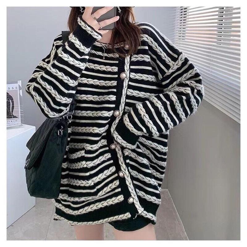 Women's Knits Women Striped Cardigan Korean Style Full Sleeve Single Breasted Irregular Long Knitted Sweater Autumn Streetwear, Black
Women's Knits Women Striped Cardigan Korean Style Full Sleeve Single Breasted Irregular Long Knitted Sweater Autumn Streetwear, Black
