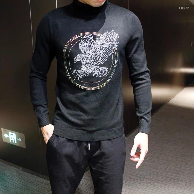 Men's Sweaters Autumn And Winter Men's European American Rhinestones Knitted Pullover Sweater Personality Fashion Casual Brand, As picture shown
Men's Sweaters Autumn And Winter Men's European American Rhinestones Knitted Pullover Sweater Personality Fashion Casual Brand, As picture shown