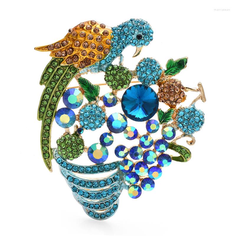 Brooches Wuli&baby Big Rhinestone Bird For Women Unisex Eating Fruits Animal Office Party Brooch Pin Gifts
Brooches Wuli&baby Big Rhinestone Bird For Women Unisex Eating Fruits Animal Office Party Brooch Pin Gifts