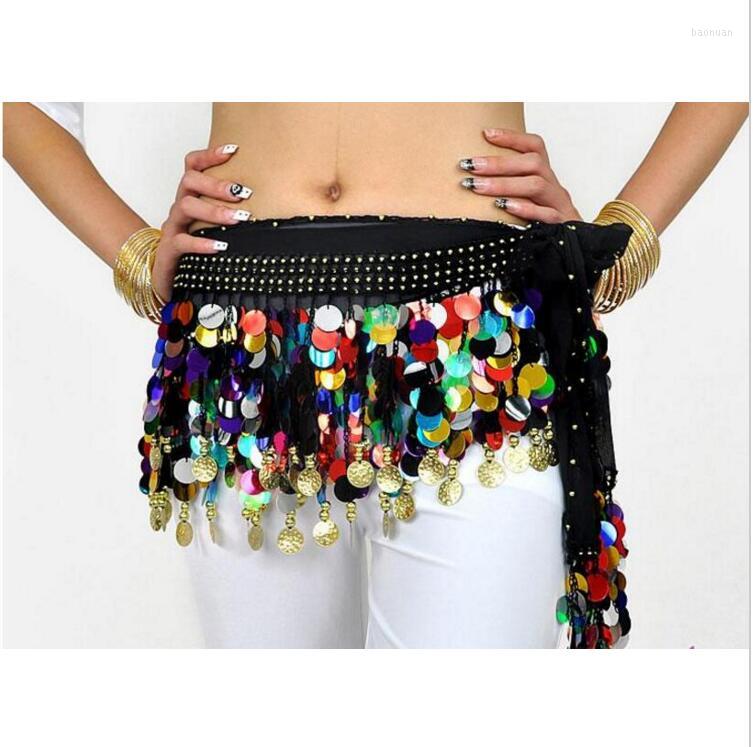 Stage Wear Golden Coins Shining Colorful Sequin Bead Belly Dance Hip Scarf Wrap Belt Wholesale, Picture shown
Stage Wear Golden Coins Shining Colorful Sequin Bead Belly Dance Hip Scarf Wrap Belt Wholesale, Picture shown