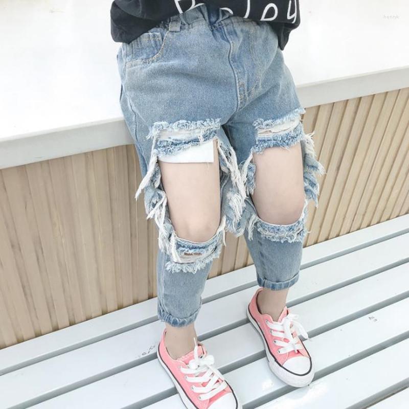 Jeans DFXD 2-7T Spring Big Broken Hole Kids For Girls Boys Toddler Clothes Casual Loose Ripped Children Denim, Denim blue
Jeans DFXD 2-7T Spring Big Broken Hole Kids For Girls Boys Toddler Clothes Casual Loose Ripped Children Denim, Denim blue