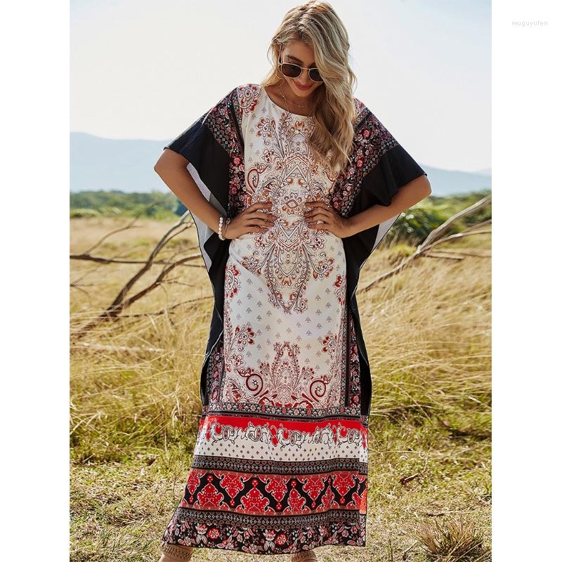 Ethnic Clothing Y166 Women Floral Print Side Split Beach Tunic Dress Oversized Loose Maxi Kaftan Drawstring Waist Bikini Swimsuit Cover Up
Ethnic Clothing Y166 Women Floral Print Side Split Beach Tunic Dress Oversized Loose Maxi Kaftan Drawstring Waist Bikini Swimsuit Cover Up