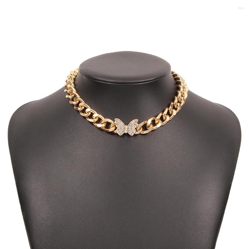 Choker Elegant Women Jewelry Accessories Punk Gold&White K Color Chain Butterfly Pendants Neck Necklace Hip Hop Statement
Choker Elegant Women Jewelry Accessories Punk Gold&White K Color Chain Butterfly Pendants Neck Necklace Hip Hop Statement