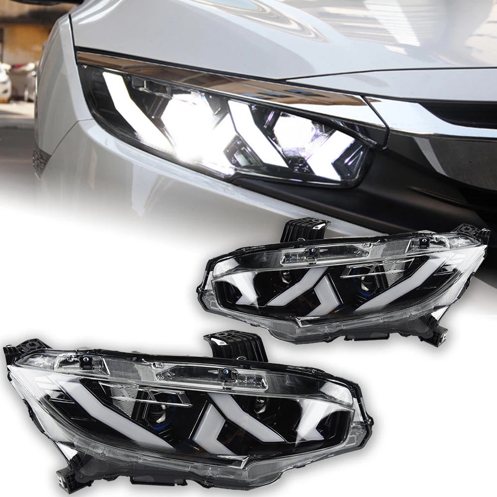 car styling high beam lights For Honda Civic X G10 LED Headlight 16-21 DRL turn signal running head light