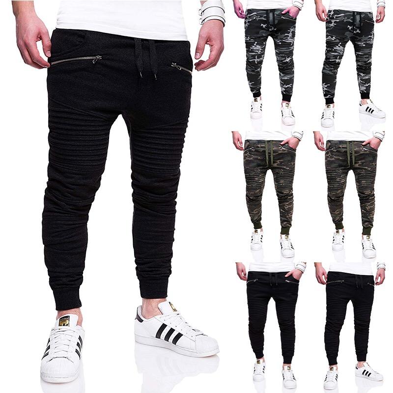 Men' Pants High Quality European Style Men' Fashion Folds Zipper Stitching Beam Feet Sports Casual Trousers Outdoor
Men' Pants High Quality European Style Men' Fashion Folds Zipper Stitching Beam Feet Sports Casual Trousers Outdoor