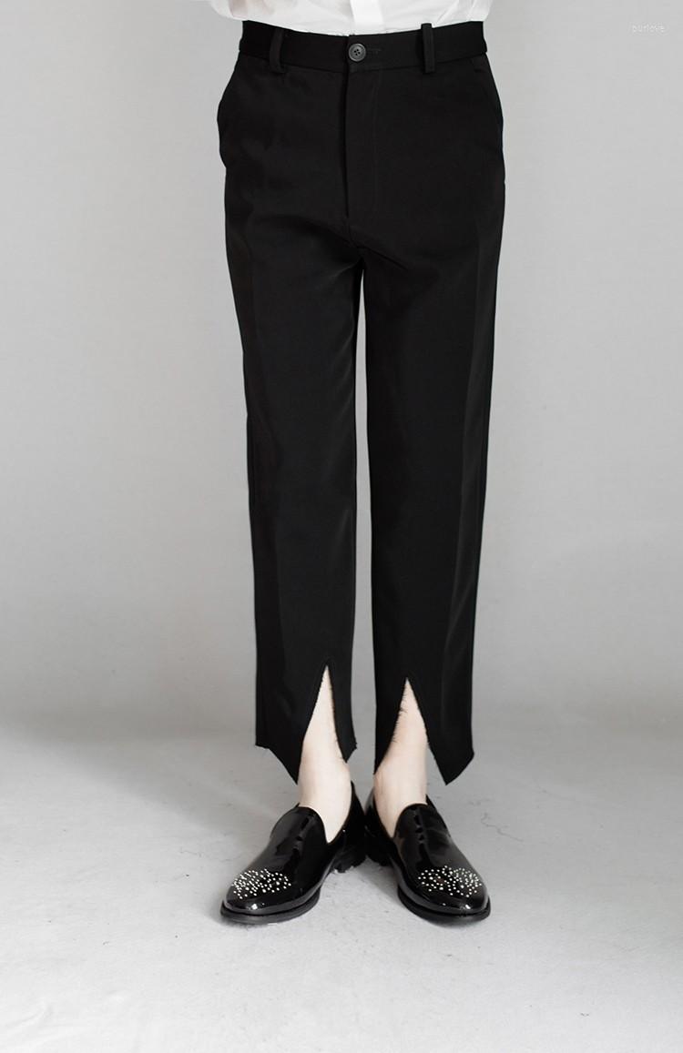 Men' Pants Homemade Men' Spring Fashion Casual Trousers With Holes In The Edge Of Hair Design Original Nine-minute Trousers, Black
Men' Pants Homemade Men' Spring Fashion Casual Trousers With Holes In The Edge Of Hair Design Original Nine-minute Trousers, Black