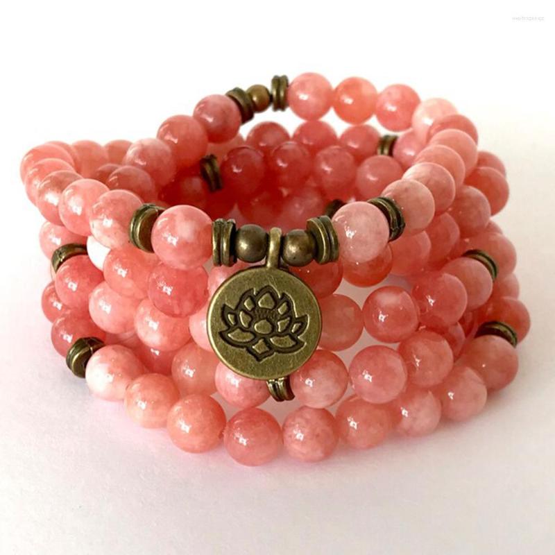 Link Bracelets MG1365 Watermelon Mashan Jade 108 Mala Bracelet Design Yoga Necklace Spiritual Healing Balance Jewelry For Women
Link Bracelets MG1365 Watermelon Mashan Jade 108 Mala Bracelet Design Yoga Necklace Spiritual Healing Balance Jewelry For Women