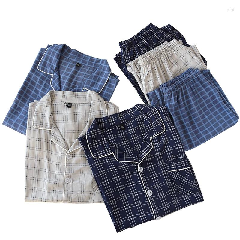 Men's Sleepwear 2022 Plaid Pajamas Men's Full-Sleeve Simple Style Top Pants Spring Summer Rayon Cotton Soft Thin Cardigan Homeware, Navy plaid
Men's Sleepwear 2022 Plaid Pajamas Men's Full-Sleeve Simple Style Top Pants Spring Summer Rayon Cotton Soft Thin Cardigan Homeware, Navy plaid
