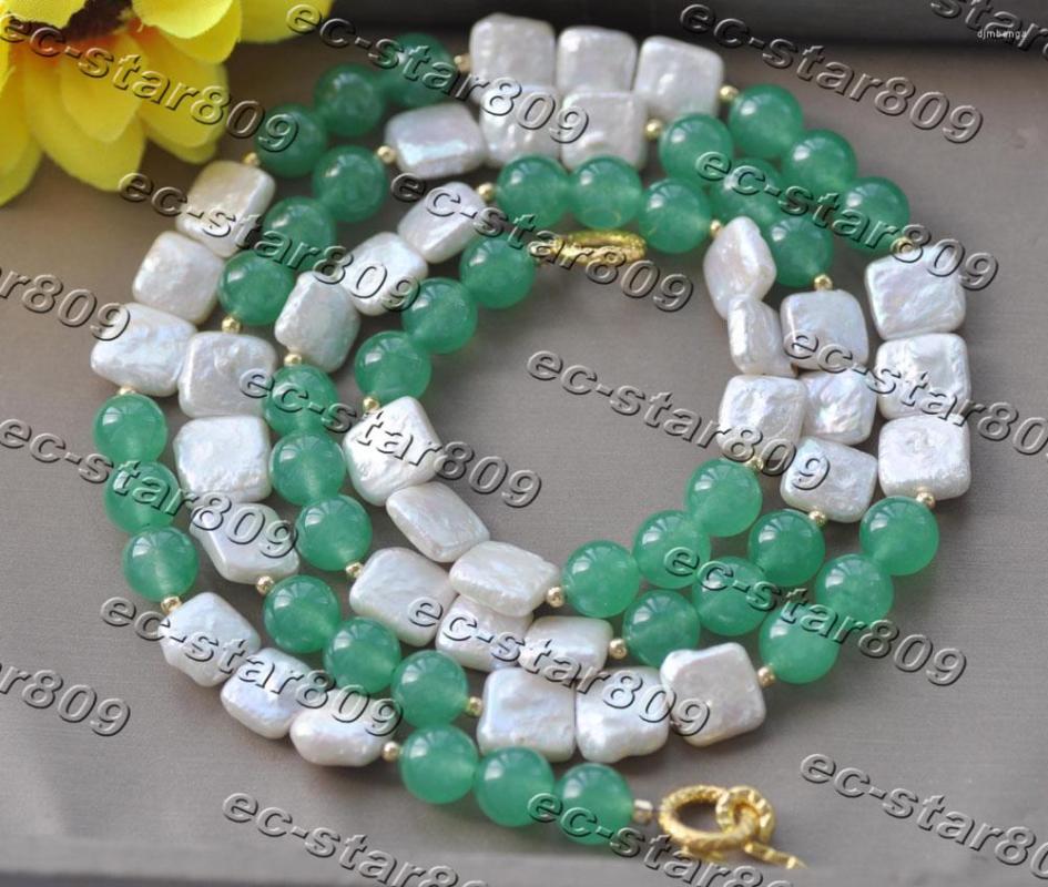 Choker Z11232 35"-50" 12mm White Square Coin Pearl Round Green Jade Bead Necklace Woman Fashion Jewelry
Choker Z11232 35"-50" 12mm White Square Coin Pearl Round Green Jade Bead Necklace Woman Fashion Jewelry