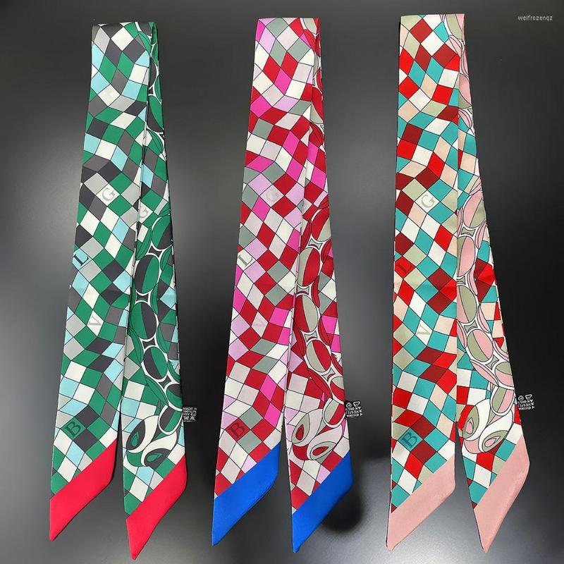 Scarves Fashion Design Luxury Scarf 90cm Long Small Wave Lattice Print Women Decoracion Hair Headband For Bags Bandeaux
Scarves Fashion Design Luxury Scarf 90cm Long Small Wave Lattice Print Women Decoracion Hair Headband For Bags Bandeaux