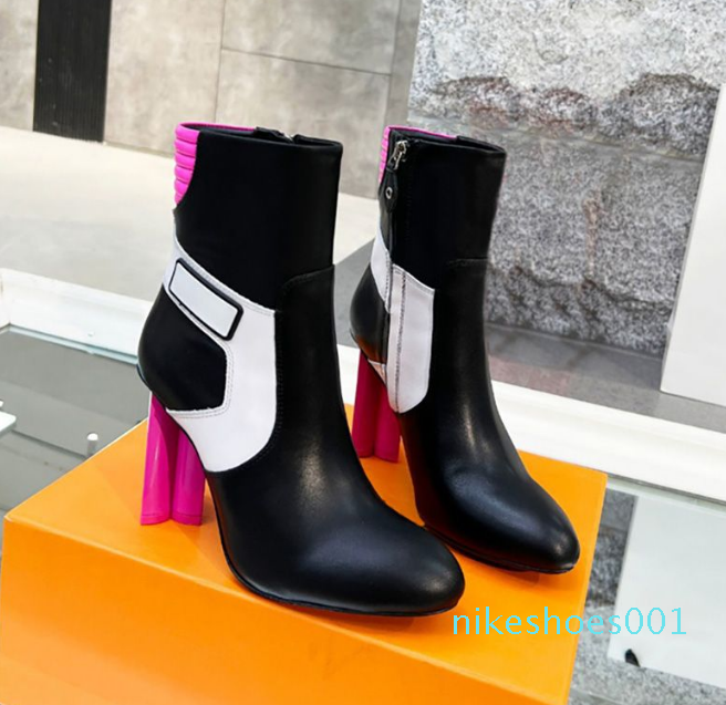 2022 Boots Women Flower-shaped Heel Boot Side Zip Martin Boots High Heels Fashion Booties Black Blue Red Leather
2022 Boots Women Flower-shaped Heel Boot Side Zip Martin Boots High Heels Fashion Booties Black Blue Red Leather