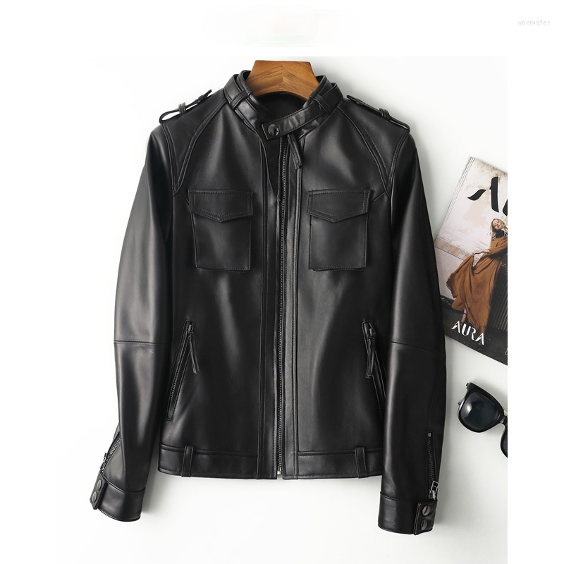 Women's Leather High Quality Real Jacket Women Spring Korean Style Sheepskin Coat Female Biker Jackets 2022 Veste Femme Pph4473, Black
Women's Leather High Quality Real Jacket Women Spring Korean Style Sheepskin Coat Female Biker Jackets 2022 Veste Femme Pph4473, Black