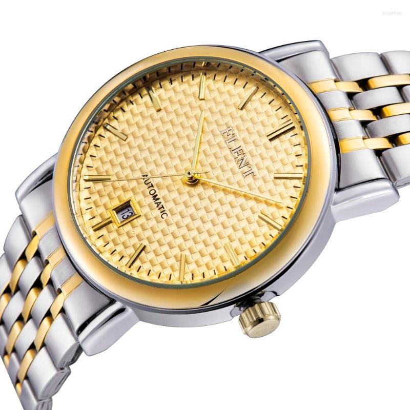 Wristwatches Men Elegant Strap Dial Automatic Self Winding Watches Full Steel Auto Date Analog, Gold
Wristwatches Men Elegant Strap Dial Automatic Self Winding Watches Full Steel Auto Date Analog, Gold