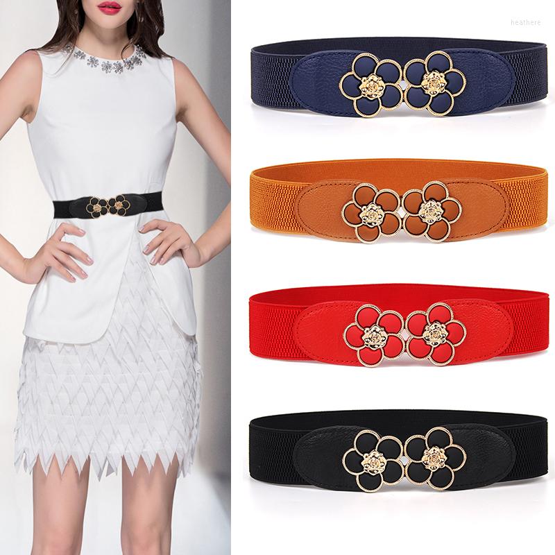 Belts Women Belt Elastic Waistbands Stretch Cinch Waistband For Dress Ornament Lady Cummerband Wide Black Brown Flower Buckle, White
Belts Women Belt Elastic Waistbands Stretch Cinch Waistband For Dress Ornament Lady Cummerband Wide Black Brown Flower Buckle, White