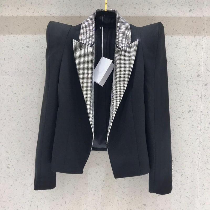 Women' Suits Top 2022 Spring Quality Women Diamonds Shoulder Pad Wool Blazer Jacket For Ladies Luxury Coat Ddxgz2v 1.22, Black
Women' Suits Top 2022 Spring Quality Women Diamonds Shoulder Pad Wool Blazer Jacket For Ladies Luxury Coat Ddxgz2v 1.22, Black