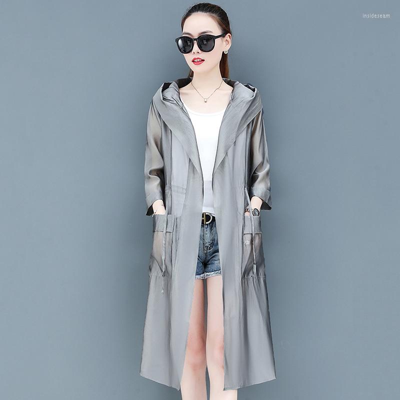Women's Trench Coats 2022 Summer Sun Protection Coat Women Windbreaker Cardigan Jacket Fashion Slim Ultra-Thin Breathable Clothing, Grey
Women's Trench Coats 2022 Summer Sun Protection Coat Women Windbreaker Cardigan Jacket Fashion Slim Ultra-Thin Breathable Clothing, Grey