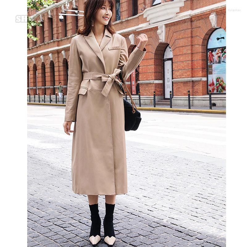 Women' Leather 2022Autumn And Winter Soft Women' Long Knee Length Slim High-grade Sheepskin Genuine Trench Coat, Apricot
Women' Leather 2022Autumn And Winter Soft Women' Long Knee Length Slim High-grade Sheepskin Genuine Trench Coat, Apricot