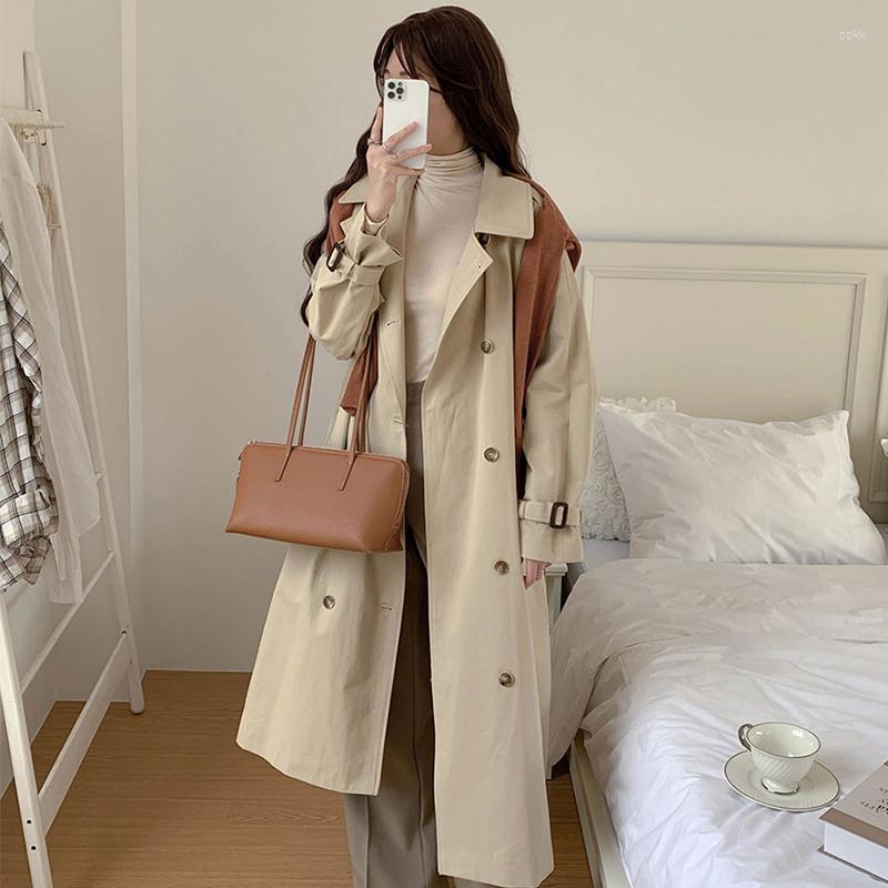 Women's Trench Coats Khaki Coat Women 2022 Autumn Long Loose Double Breasted Large Size Retro Temperament Windbreaker Female Jackets
Women's Trench Coats Khaki Coat Women 2022 Autumn Long Loose Double Breasted Large Size Retro Temperament Windbreaker Female Jackets