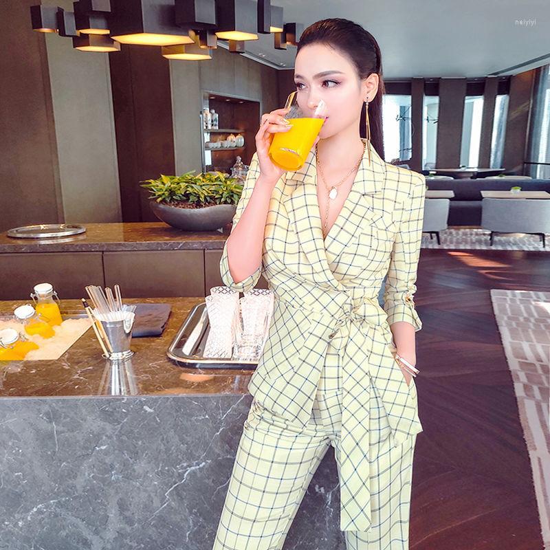 Women' Two Piece Pants 2022 Women Spring Summer Vintage Suit Female Lace Up Blazer And High Waist Flare Trouser 2 Set Lady Casual Plaid, Ningmenghuang
Women' Two Piece Pants 2022 Women Spring Summer Vintage Suit Female Lace Up Blazer And High Waist Flare Trouser 2 Set Lady Casual Plaid, Ningmenghuang