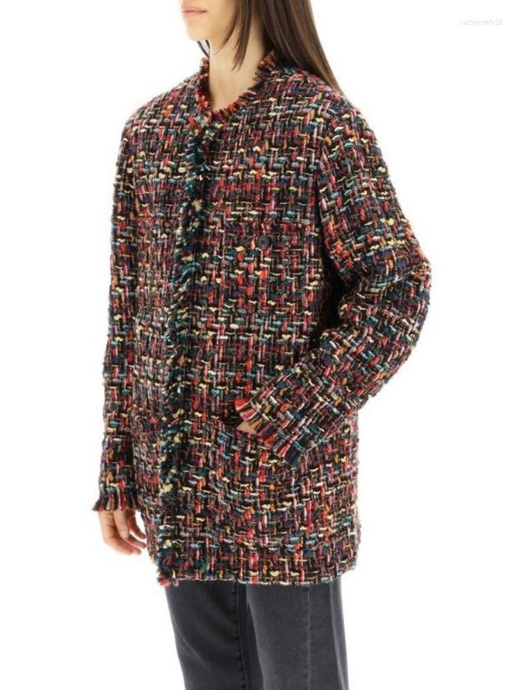 Women's Jackets Autumn Winter Tassel Edge Plaid Tweed Assorted Color Pockets Women Casual Long Sleeve Jacket, Mixed
Women's Jackets Autumn Winter Tassel Edge Plaid Tweed Assorted Color Pockets Women Casual Long Sleeve Jacket, Mixed