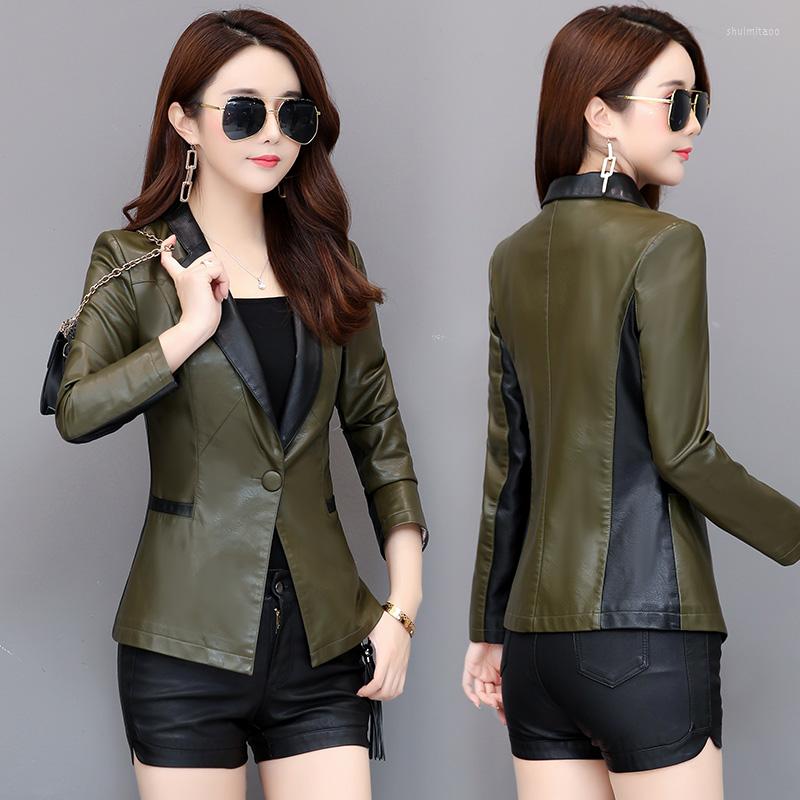 Women's Leather Spring Jacket Ladies Pu Short Autumn Zipper Motorcycle Small Suit Faux Slim Black Green
Women's Leather Spring Jacket Ladies Pu Short Autumn Zipper Motorcycle Small Suit Faux Slim Black Green