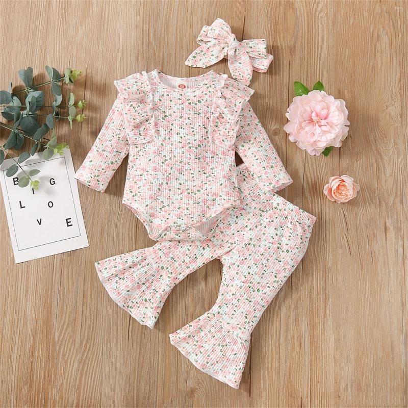Clothing Sets 3pcs Born Baby Girl Clothes Set Floral Long Sleeve Romper Tops Flare Pants Headband Spring Autumn Outfit, Picture shown
Clothing Sets 3pcs Born Baby Girl Clothes Set Floral Long Sleeve Romper Tops Flare Pants Headband Spring Autumn Outfit, Picture shown