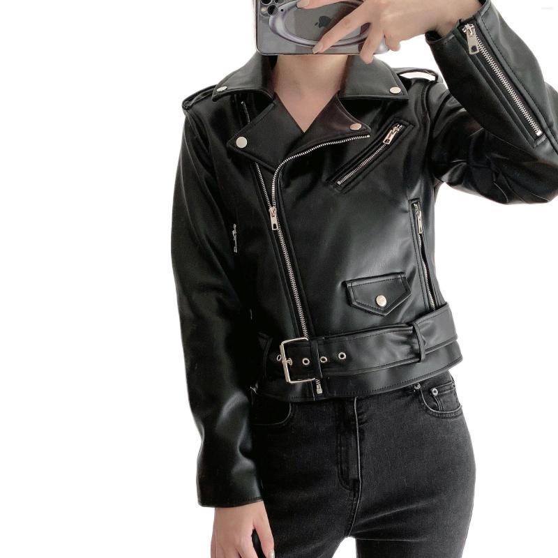 Women's Leather 2022 -XL Autumn Winter Women Soft Faux Sheepskin Jackets Belt Lady Motor Biker Black PU Zippers Pockets Street Coats, By105 black
Women's Leather 2022 -XL Autumn Winter Women Soft Faux Sheepskin Jackets Belt Lady Motor Biker Black PU Zippers Pockets Street Coats, By105 black