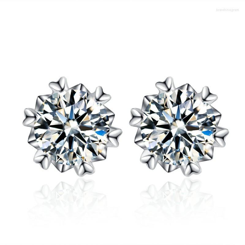 Stud Earrings Snowflake Diamond Mosang Stone Simple Valentine's Day Gift For Girls Piercing Sterling Silver 925
Stud Earrings Snowflake Diamond Mosang Stone Simple Valentine's Day Gift For Girls Piercing Sterling Silver 925