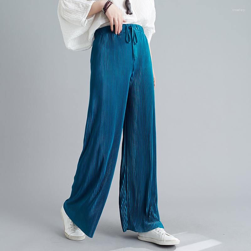 Women's Pants 2022 Summer Korean Style Ice Silk Women High Waist Wide Leg Female Casual Elastic Trousers, Black
Women's Pants 2022 Summer Korean Style Ice Silk Women High Waist Wide Leg Female Casual Elastic Trousers, Black
