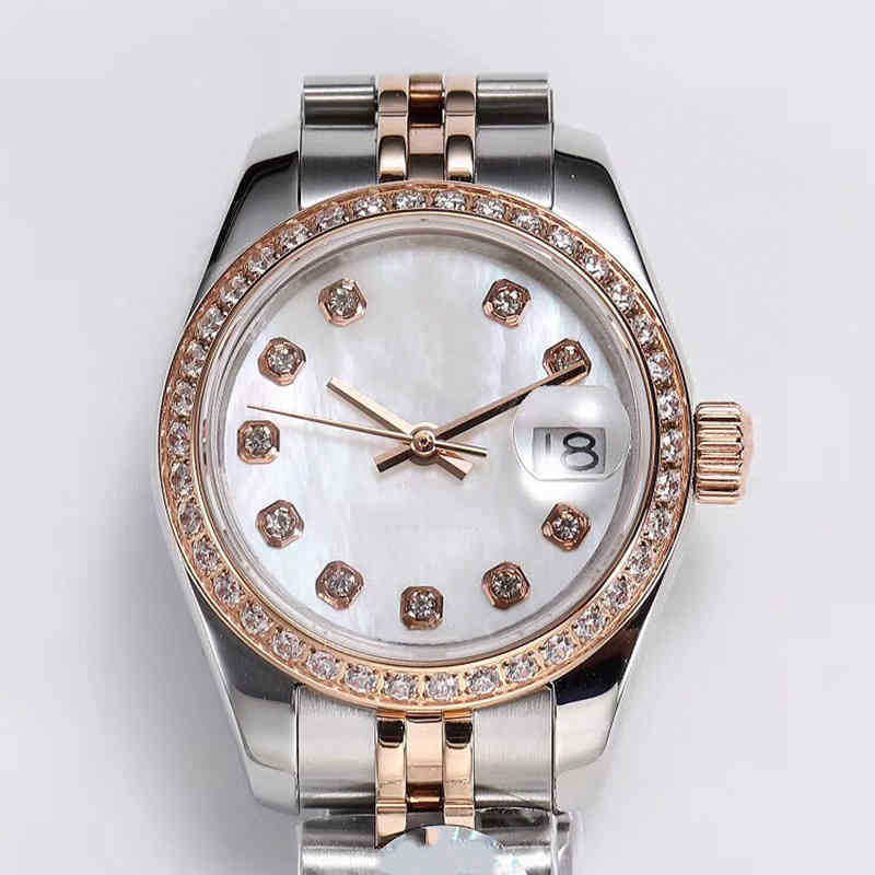 Mechanical Fashion Womens Family Watch Taste Five Bead Steel Belt Ceramic Face Diamond Ring 28mm Rolexswatch
Mechanical Fashion Womens Family Watch Taste Five Bead Steel Belt Ceramic Face Diamond Ring 28mm Rolexswatch