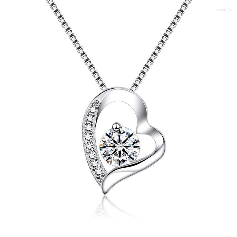 Pendant Necklaces Lover Heart Shape Necklace S925 Silver Plated Crystal Diamonds Classic Women Girls Lady Wedding Jewelry
Pendant Necklaces Lover Heart Shape Necklace S925 Silver Plated Crystal Diamonds Classic Women Girls Lady Wedding Jewelry