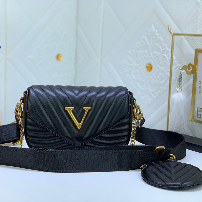 Cross Body Handbag Women Luxurys Designers Crossbody Bags 2 pieces New Wave Pochettes Womens Shoulder Bag Handbags coin Purses Multi Pochette, Black
Cross Body Handbag Women Luxurys Designers Crossbody Bags 2 pieces New Wave Pochettes Womens Shoulder Bag Handbags coin Purses Multi Pochette, Black