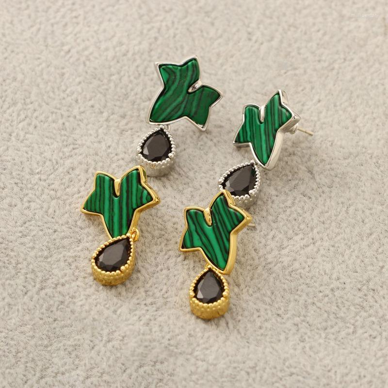 Dangle Earrings LONDANY Leaves Water Drop Pendant Inlaid Malachite Temperament S925 Silver Needle
Dangle Earrings LONDANY Leaves Water Drop Pendant Inlaid Malachite Temperament S925 Silver Needle