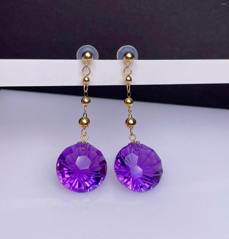 Stud Earrings Shilovem 18k Yellow Gold Piezoelectric Amethyst Fine Jewelry Women Trendy Party Classic 12 12mm Myme12126895z
Stud Earrings Shilovem 18k Yellow Gold Piezoelectric Amethyst Fine Jewelry Women Trendy Party Classic 12 12mm Myme12126895z
