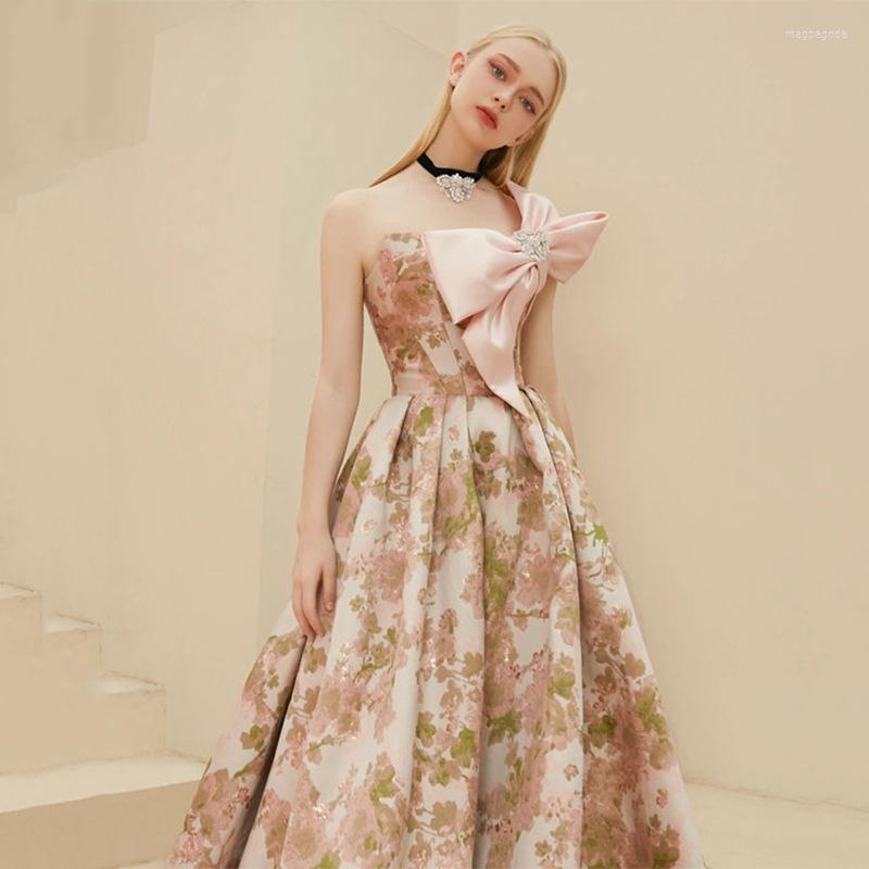 Ethnic Clothing Women Sexy Tube Top Floral Print Prom Dress Fairy Long A-line Evening Party Dresses Vestido De Noiva
Ethnic Clothing Women Sexy Tube Top Floral Print Prom Dress Fairy Long A-line Evening Party Dresses Vestido De Noiva